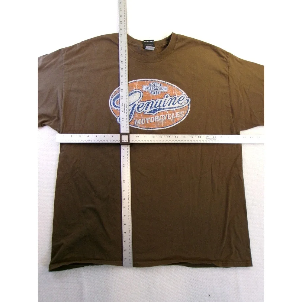Harley Davidson T-Shirt Mens 2XL Brown Stinger Medina Ohio Genuine Motorcycles